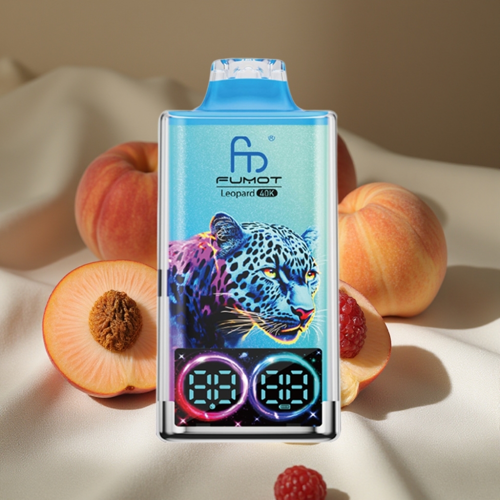 Fumot Leopard 40K Puffs Double Mesh 5% Nicotine Pêche Baies Type-C 700mAh
