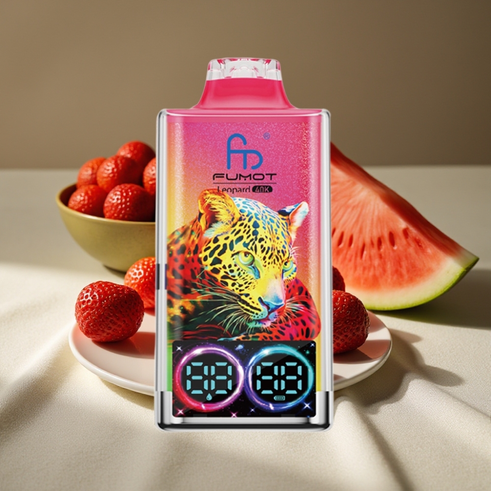 Fumot Leopard 40K Puffs Double Mesh Fraise Pastèque Charge Type-C 700mAh