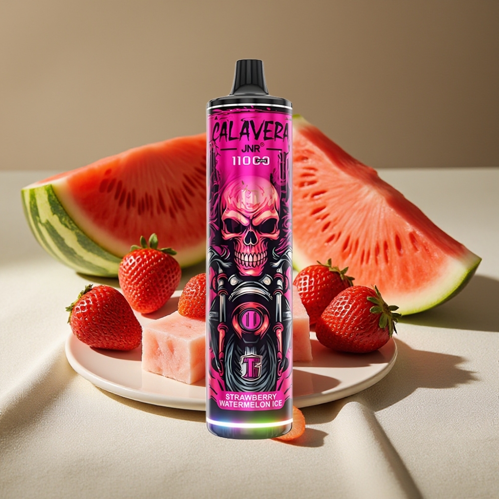 JNR Calavera 11000 Puffs Fraise Pastèque Glacée Type-C 850mAh 21ml 1.0ohm