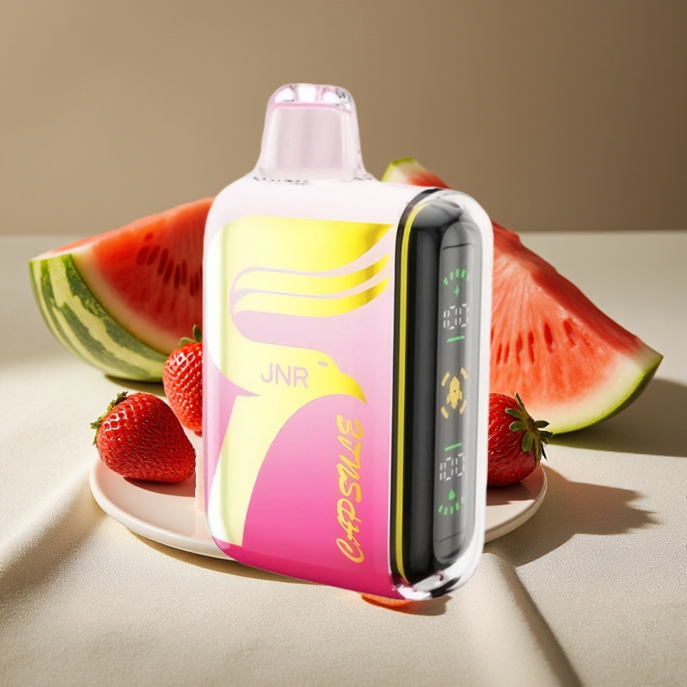 JNR Capsule 15000 Puffs Fraise Pastèque Glacée 20ml Dual Mesh LED 850mAh