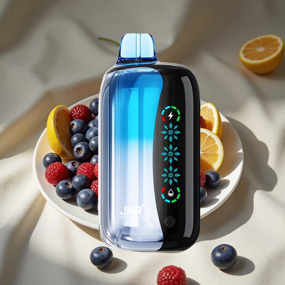 JNR Flex Ice 21000 Puffs Glace Cerise Explosive Écran Tactique Recharge USB-C