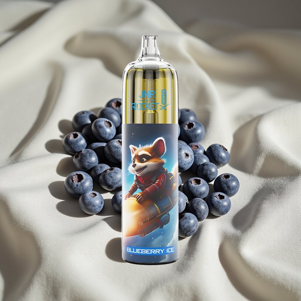JNR Rocket-X 12400 Puffs Airflow Réglable Bleu Glacé Type-C
