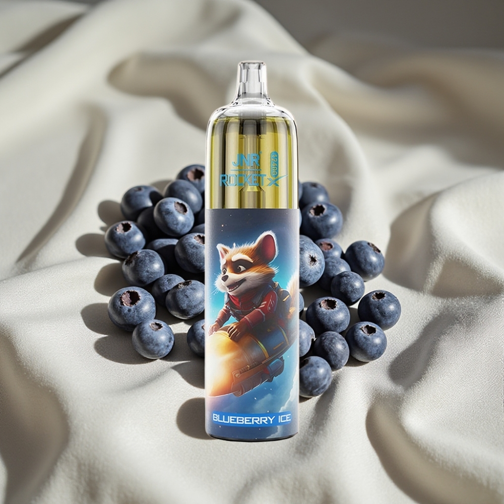 JNR Rocket-X 12400 Puffs Airflow Réglable Bleu Glacé Type-C