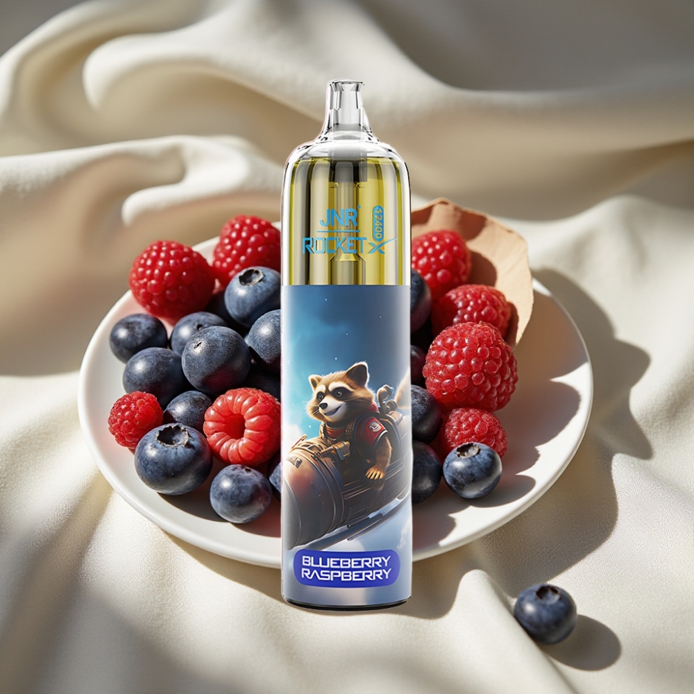 JNR Rocket-X 12400 Puffs Airflow Réglable Myrtille Framboise Type-C