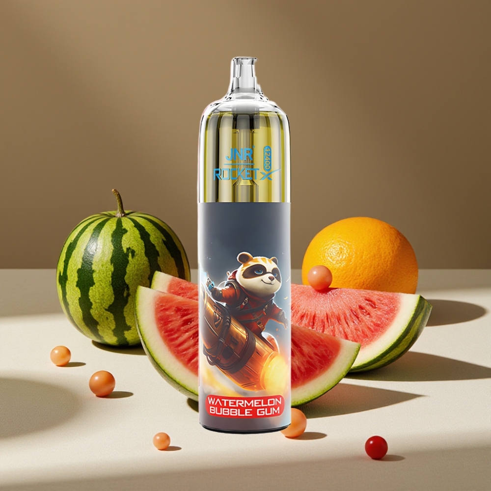 JNR Rocket-X 12400 Puffs Disposable Vape Airflow Réglable Gomme Bulle Pastèque