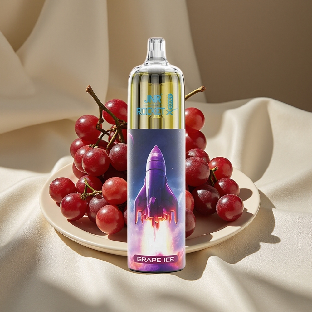 JNR Rocket-X 12400 Puffs Disposable Vape Glace Raisin avec Airflow Réglable et Lumières RGB