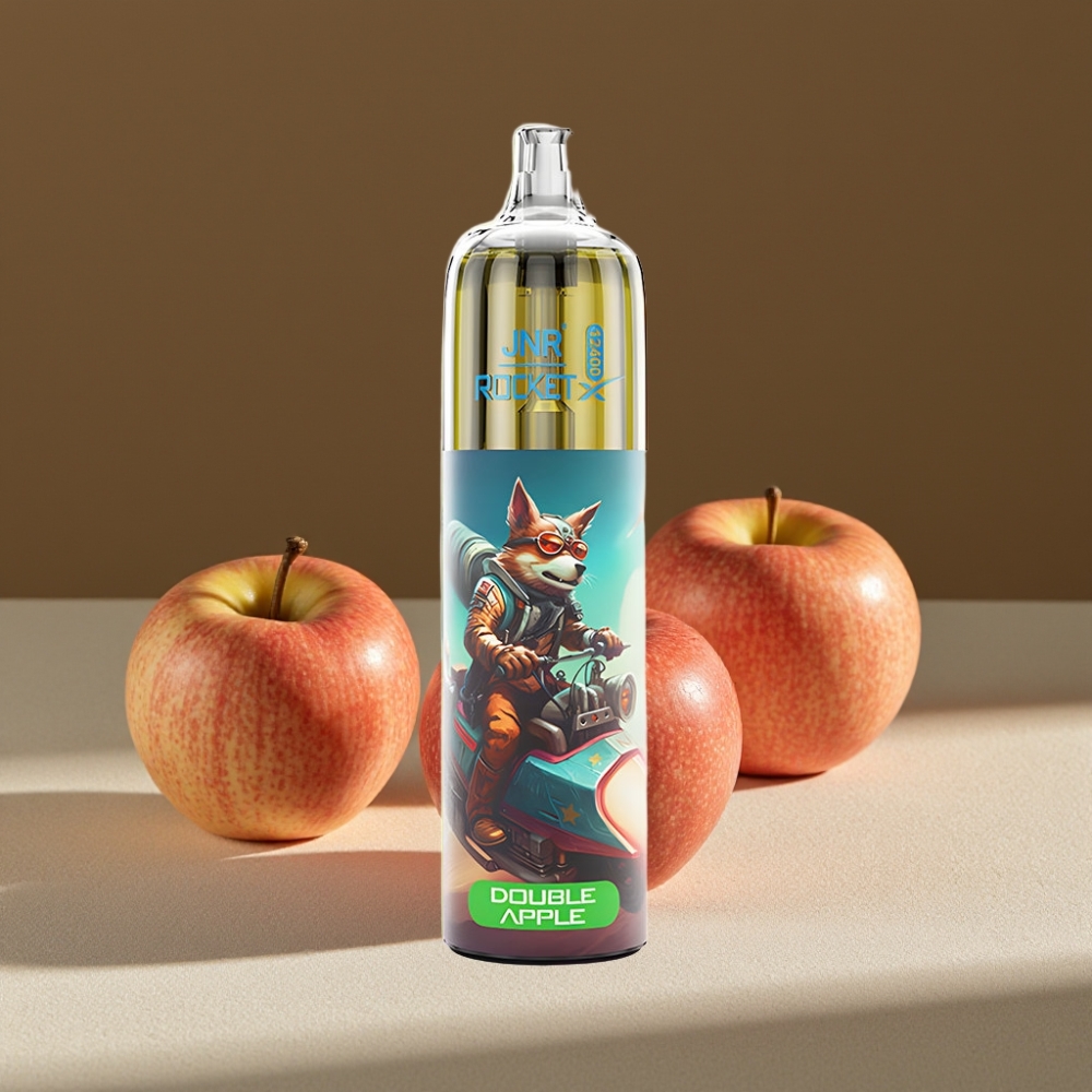 JNR Rocket-X 12400 Puffs Double Pomme avec Airflow Réglable et Lumières RGB