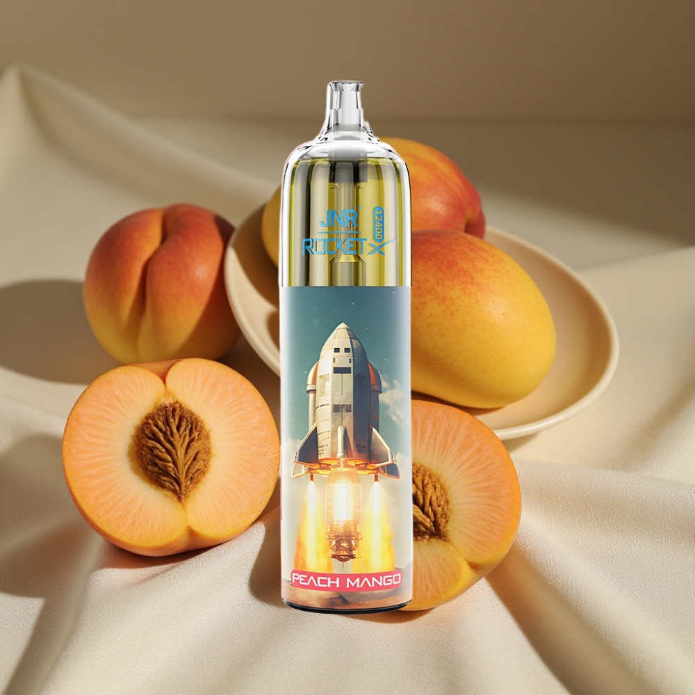 JNR Rocket-X 12400 Puffs Rechargeable Type-C Airflow Réglable Pêche Mangue