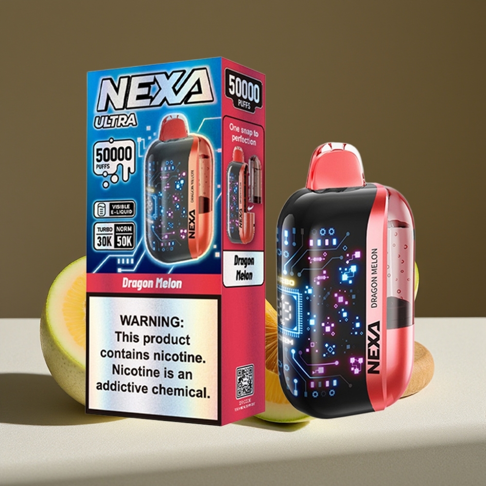 NEXA Ultra 50000 Puffs Dragon Melon Ecigarette Jetable 20ml 5% Nicotine Type-C