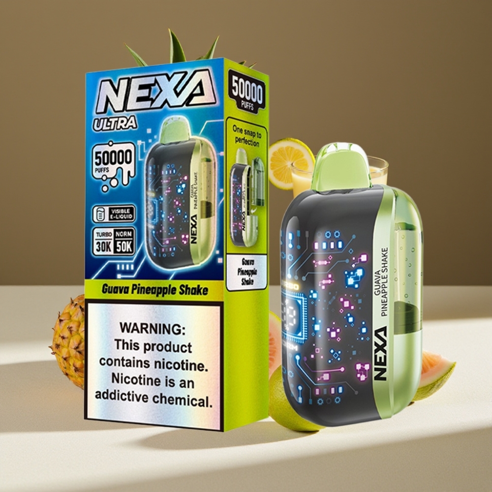 NEXA Ultra 50000 Puffs Vape Disposable 20ml 5% Nicotine Goyave Ananas Shake