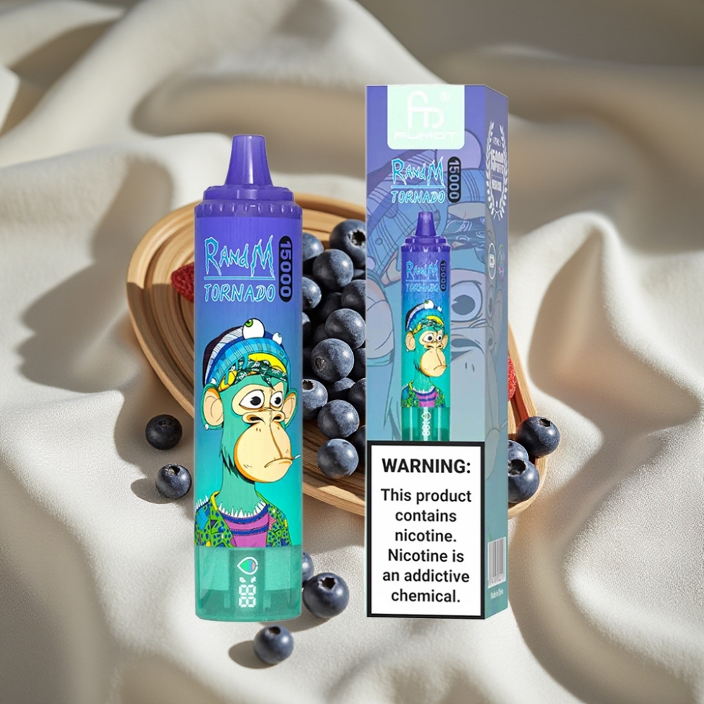 Fumot RandM Tornado 15000 Puffs 25ml 850mAh Mesh 0.9 Ohm Myrtille Glacée