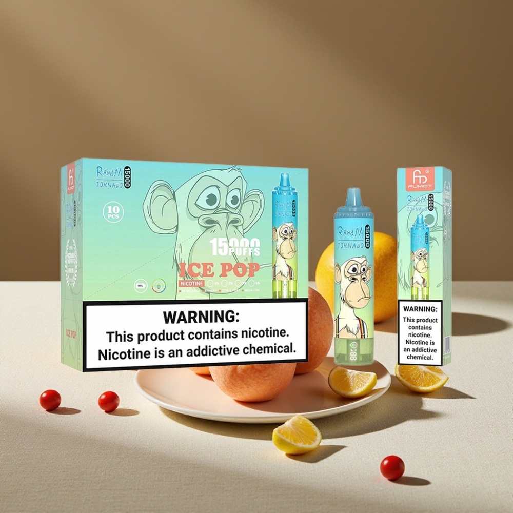 Fumot RandM Tornado 15000 Puffs 25ml 850mAh Mesh Coil Glace Pop Type-C LCD