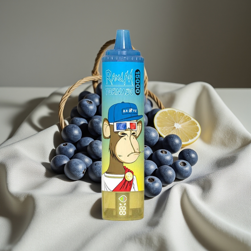 Fumot RandM Tornado 15000 Puffs 25ml 850mAh Mesh Coil Type-C Bleu Monsieur