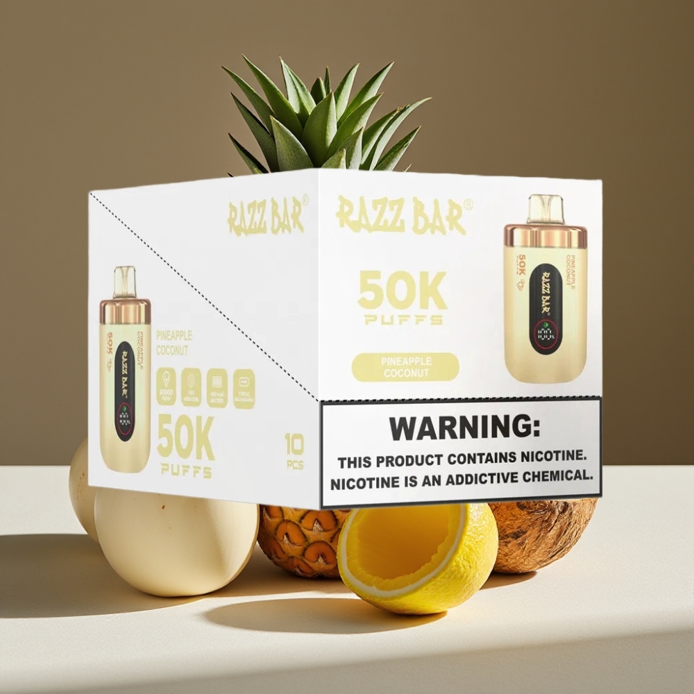 Razz Bar 50000 Puffs Rechargeable Type-C 1.0 Ohm Mesh Ananas Coco